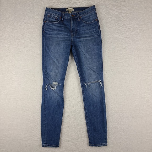 Madewell Jeans Womens 28 Medium Wash 9" Mid Rise Skinny Blue - Picture 1 of 15